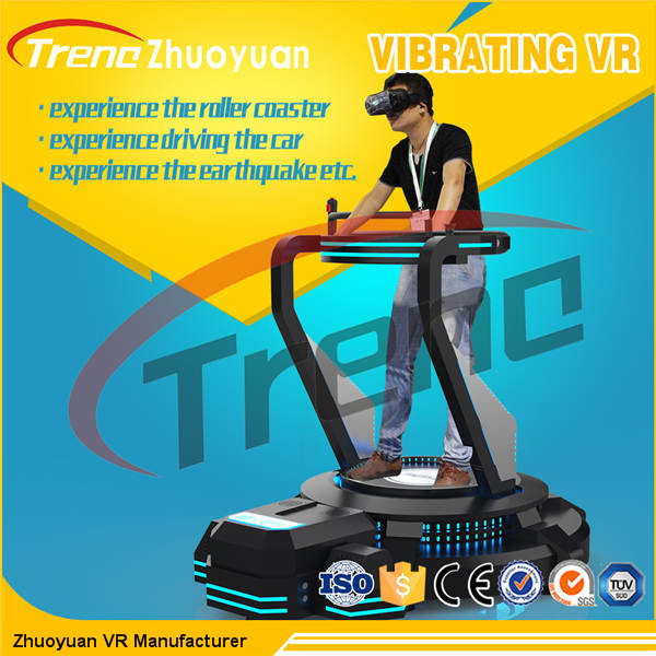 Simulador vibrante de fichas de VR con la plataforma giratoria de 360 ° y los vidrios de VR