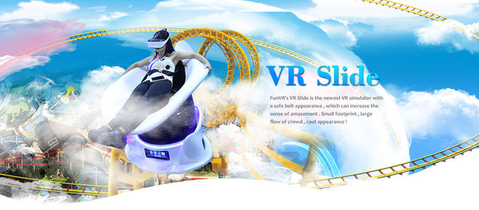 Máquina del tiroteo de la diapositiva/VR del juego de arcada de los asientos dobles VR con dos cabinas del huevo