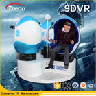 Simulador dinámico azul de la realidad virtual de máquina del huevo con el cilindro eléctrico