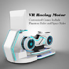 motocicleta multijugadora del simulador de la conducción de automóviles del aspecto de la ojo-captura del color blanco 220V Vr que compite con con el deepon E3