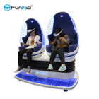 Los asientos azules y blancos de la máquina 2 de la arcada de Seat del gemelo de la silla del huevo de VR 9D para los niños parquean
