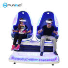 Los asientos azules y blancos de la máquina 2 de la arcada de Seat del gemelo de la silla del huevo de VR 9D para los niños parquean