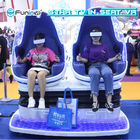 360 cine del huevo de los asientos VR del simulador dos de la realidad virtual de la rotación para el parque de atracciones