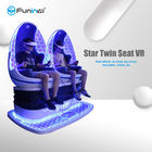 Azul + asientos blancos del simulador 2 de 9D VR con los vidrios de 3D Deepoon E3