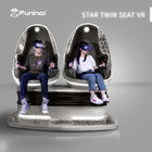 2 jugadores de los asientos azules y silla negra del huevo de Arcade Game Machine VR del simulador de la realidad virtual 9D
