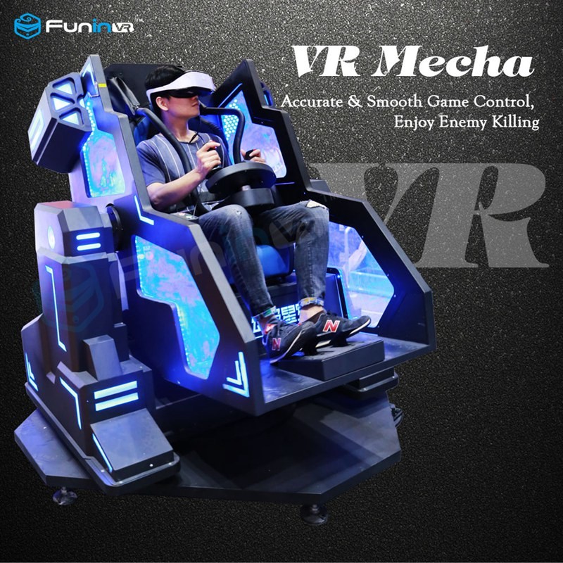 Control Mecha real de la palanca de mando que siente el simulador de la realidad virtual 9D en Game Park