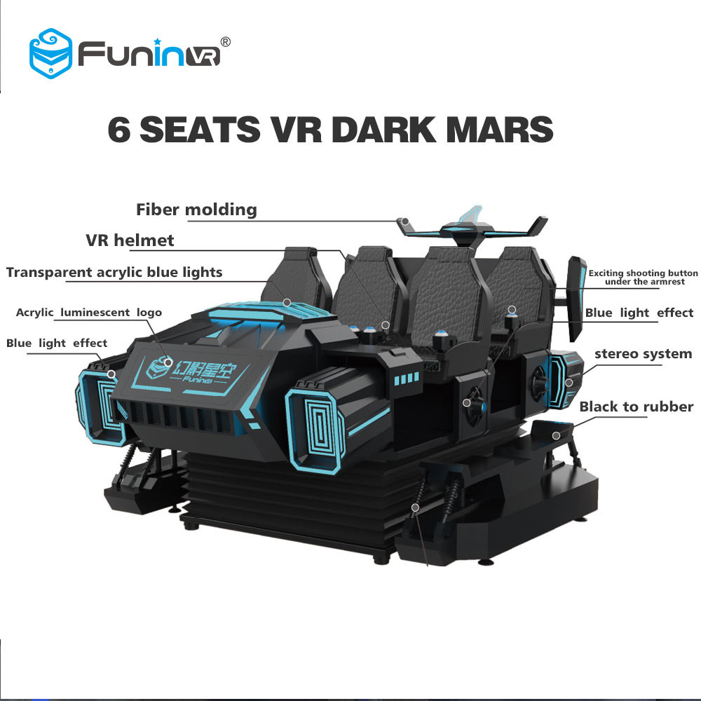 Realidad virtual 9D Flight Simulator de 6 asientos con la vibración trasera 4200*3670*2350m m