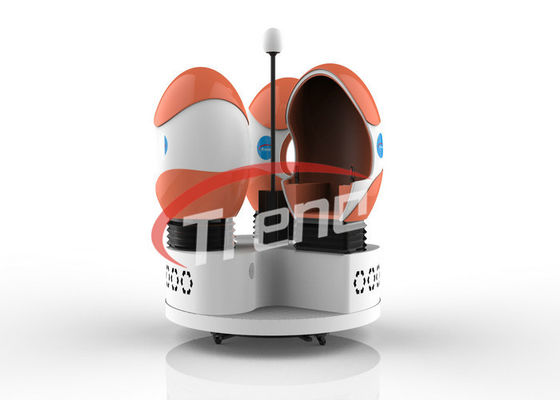 El huevo de la cápsula de espacio formó el simulador tres Seat de 9D VR con los vidrios del HQ VR