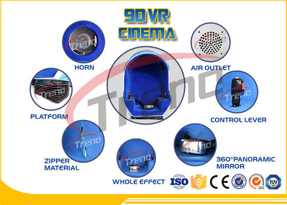 Paseo a la vista 2 Seat del cine de la realidad virtual 9D con plataforma giratoria de 360 grados