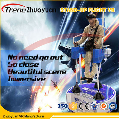 La grieta de Oculus del parque temático se levanta el simulador del vuelo VR para el centro comercial