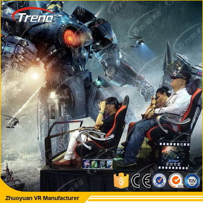 6 cine dinámico del movimiento del DOF 5D con la parte posterior que empuja asientos del movimiento de la vibración