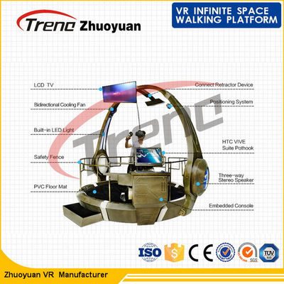 Simulador dinámico del mundo virtual del caminante del parque temático negro con efectos dinámicos