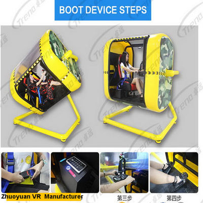 Parque de atracciones amarillo VR Flight Simulator de 720 grados con los vidrios de HTC 220 voltios