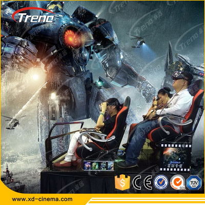 Cine móvil virtual negro de la realidad 5D, teatro móvil 5D con los asientos hidráulicos dinámicos