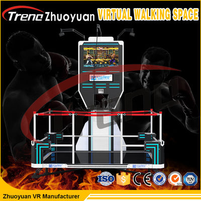 Jugador de la plataforma 360° de la realidad virtual del espacio infinito de VR que camina solo para el centro de la alameda