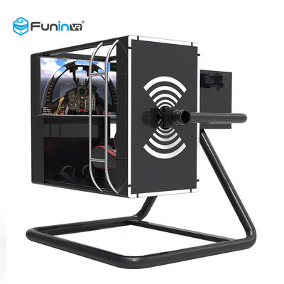 Equipo al aire libre del parque de atracciones de la realidad virtual de la carlinga negra de Flight Simulator