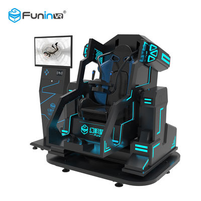 Negro de los solos jugadores VR Mecha del simulador del parque temático 9D VR con las luces LED