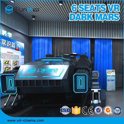 Los juegos 6 de Vr asientan aspecto negro multijugador virtual del simulador ISO9000 220V de la realidad 9D
