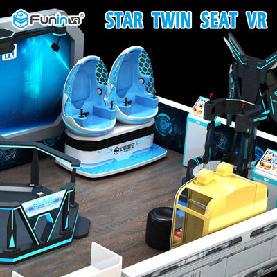 2 cine de la realidad virtual de los asientos 9D con efecto del barrido de la pierna de la silla del HUEVO
