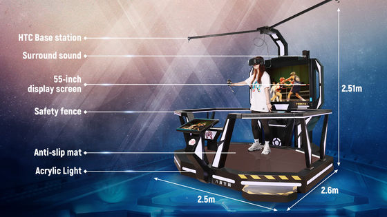 1 centro comercial de la ocasión de la carga clasificada 200kg de la máquina de juego del golpe de la realidad virtual de la estación 9D del nteractivity del pagador
