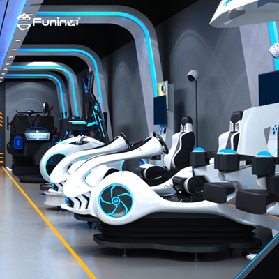 Simulador de Kart de carreras VR con pantalla HD para comerciales