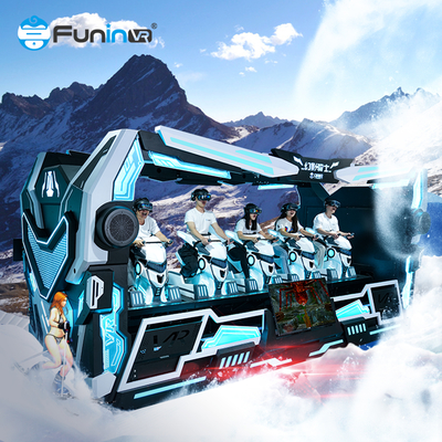 Experimenta el futuro del entretenimiento con el simulador de 5 asientos 9D VR Dragon Rider en la plataforma de temas dinámicos extremos