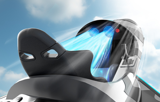 Parque de atracciones de realidad virtual con efectos vibratorios y conectividad WIFI