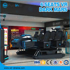 Los juegos 6 de Vr asientan aspecto negro multijugador virtual del simulador ISO9000 220V de la realidad 9D