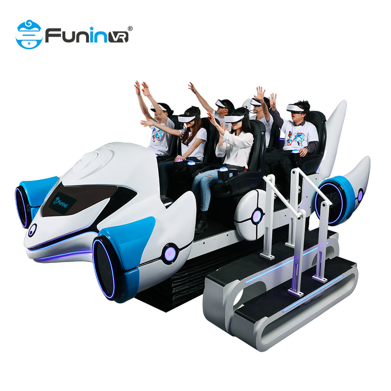 6 plataforma del movimiento de la máquina VR del jugador de película del simulador del cine del buque de guerra VR de los asientos