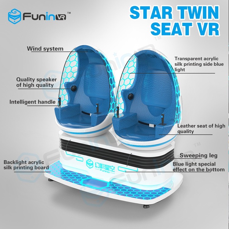 20 el cine de la realidad virtual de los juegos 9D del PCS VR con el sistema/dos del motor eléctrico Egg cabinas