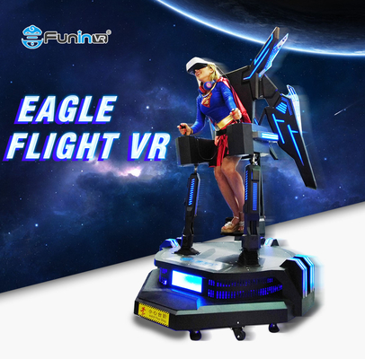 Simulador que salta en caída libre interior del simulador de los juegos 9D VR del parque de atracciones